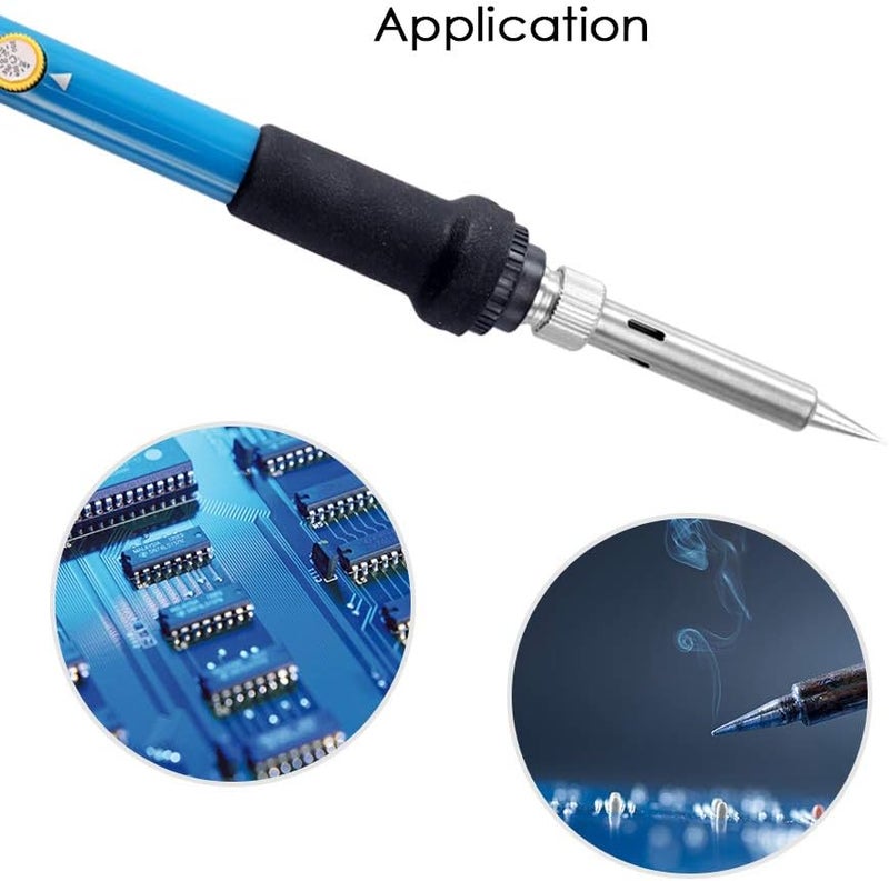 آنسيلف طقم مكواة لحام، مكواة لحام كهربائية من أنسيلف بقوة 60 وات مع إمكانية تعديل درجة حرارة اللحام + مجموعة من 5 رؤوس لحام بديلة - Image 5