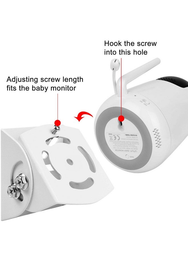 Uogw Baby Monitor Mount Compatible with VAVA Baby Monitor Camera VA-IH006 / VA-IH009 / Hipp Baby Monitor,Adjustable Angle Wall Mount Bracket,Aluminum Alloy Material (White) - Image 4