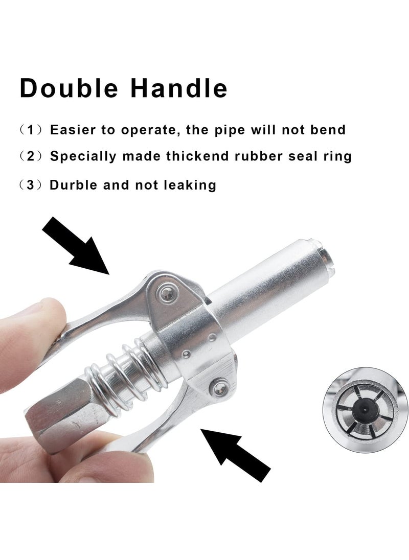 Inditrust - Inditrust Double handle Manual Grease gun Coupler pneumatic compatible with all grease guns 1 pc - Image 1