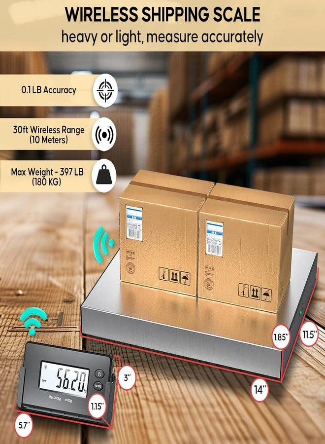 ميزان شحن رقمي شديد التحمل Arkscan S28 مع شاشة عرض لاسلكية، مصنوع من الفولاذ المقاوم للصدأ، مناسب للطرود البريدية بمختلف الأحجام والأوزان، للاستخدام التجاري والمنزلي، متوفر بثلاث وحدات قياس، ومحول طاقة تيار مستمر مرفق. - Image 2