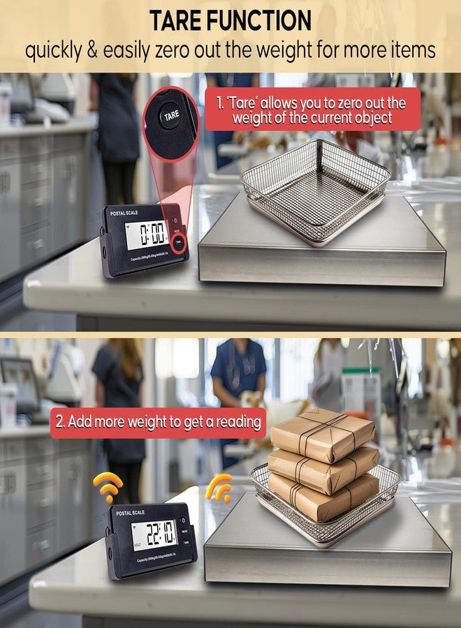 ميزان شحن رقمي شديد التحمل Arkscan S28 مع شاشة عرض لاسلكية، مصنوع من الفولاذ المقاوم للصدأ، مناسب للطرود البريدية بمختلف الأحجام والأوزان، للاستخدام التجاري والمنزلي، متوفر بثلاث وحدات قياس، ومحول طاقة تيار مستمر مرفق. - Image 5