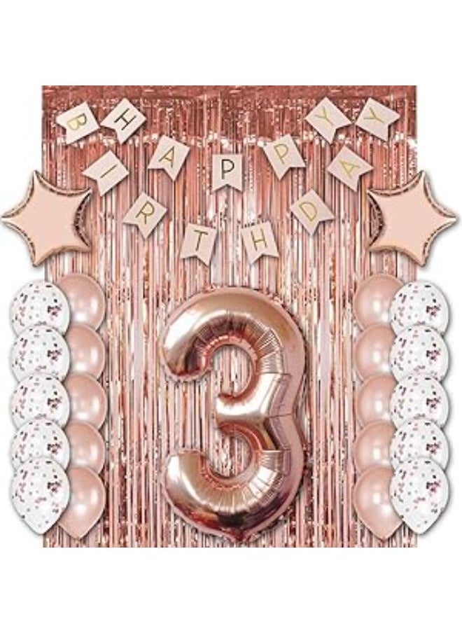 Generic - 40PCS Balloons Set Aluminum Film Happy Birthday Balloon Kit for Birthday Wedding Graduations New Years Celebrations Party Decoration 3th birthday - Image 1
