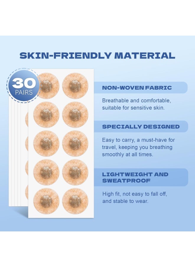 30 زوج شريط أنفي مغناطيسي مضاد للشخير، تصميم مبتكر لتحسين النوم وتقليل الشخير، آمن للبشرة - Image 2