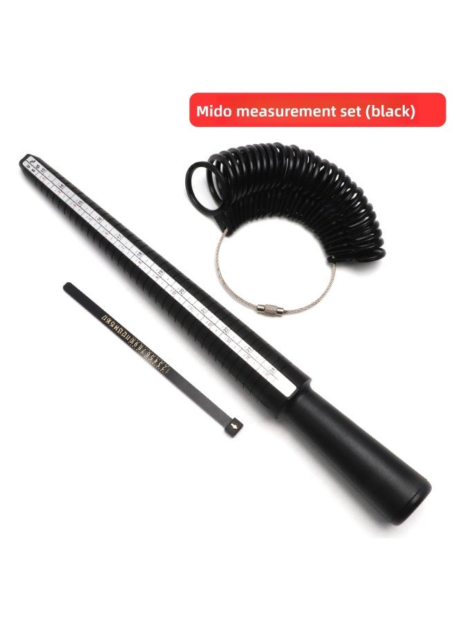 European Plastic Ring Ring Ring Rod Measuring Belt Three-piece Set Of US Gauge Hong Kong Soft Ruler Measuring Finger Circumference Size 