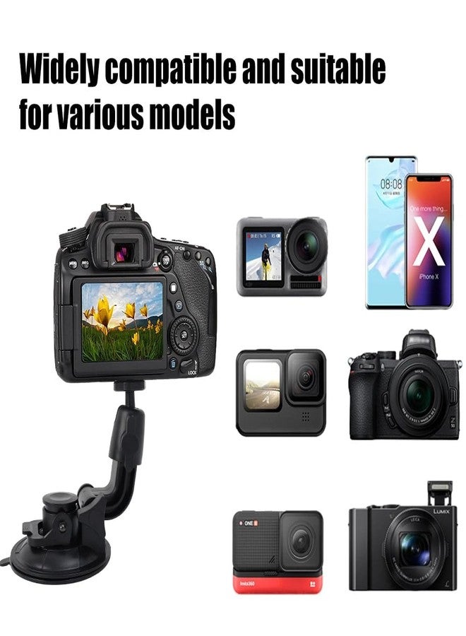 ZODUCT Universal High Power Suction Cup Mount Holder Heavy Duty Mount for Go-Pro, Insta 360, SJCam & Mobile Fixing on Car Windshield & attaching Mini Photography Lights for Videography - Image 4