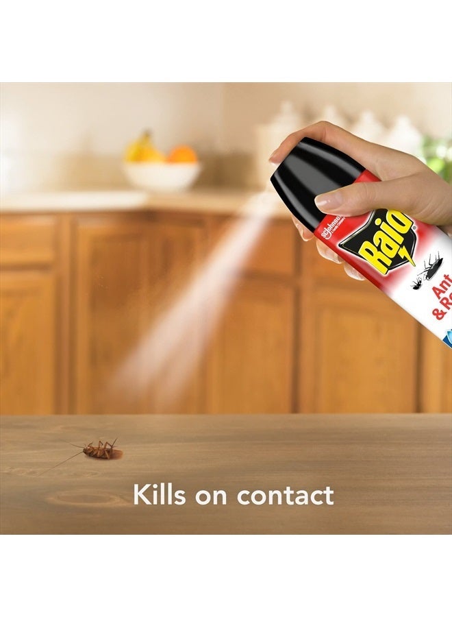 RAID Ant & Roach Aerosol Bug Spray, Water-Based Formula Insecticide With No Greasy Residue, Kills On Contact, 17.5  oz - Image 3