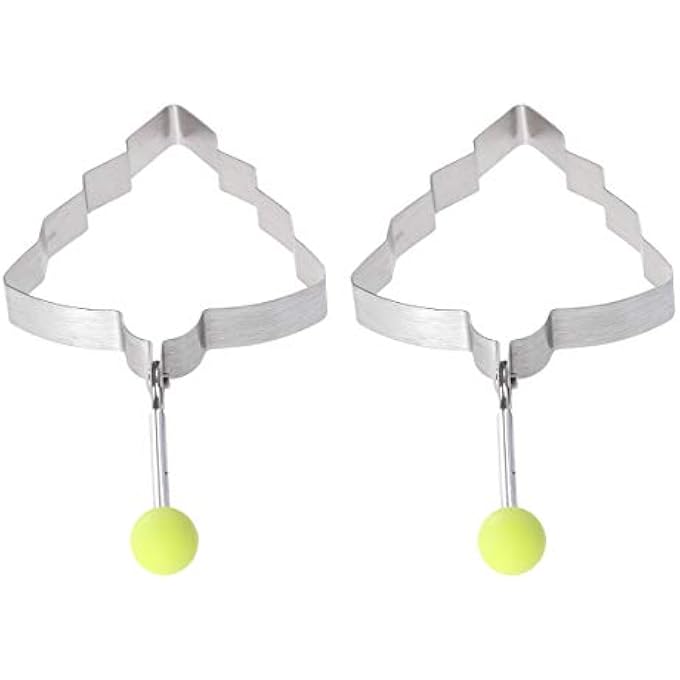 TOPBATHY Christmas 2 Pcs Stainless Steel Omelette Egg Frying Mold Fried Egg Shaper Pancake Mould Diy Kitchen Cooking Tools Christmas Tree - Image 2