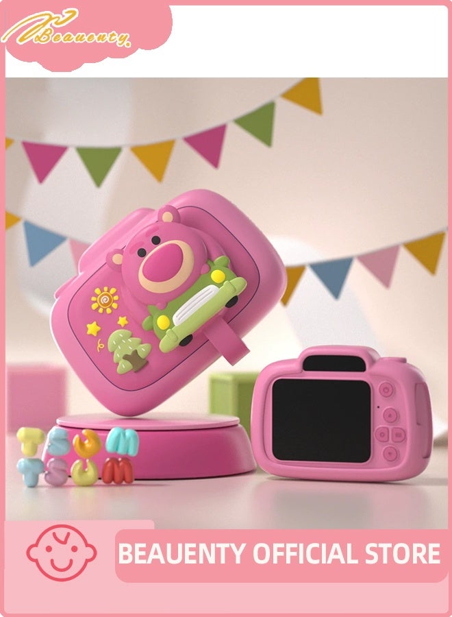 Beauenty Upgrade Selfie Kids Camera, Christmas Birthday Gifts Boys Girls Age 3-12, HD Kids Digital Video Cameras with Cartoon Soft Silicone Cover for Toddler 3 4 5 6 7 8 Years Old 32GB SD Card - Image 1