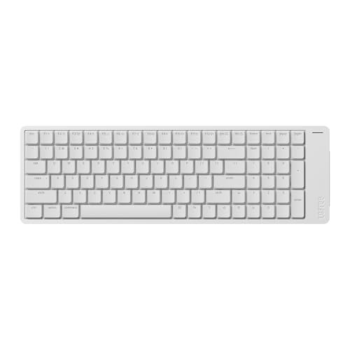 LOFREE Flow2 LowProfile Mechanical Keyboard Aluminum Alloy with Void Linear Switches Rechargeable Wireless Keyboards with 3 Mode Connections for Windows macOS Silver with Silence 100 Keys - Image 1