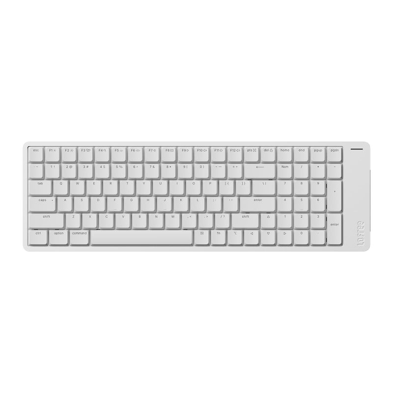 LOFREE Flow2 LowProfile Mechanical Keyboard Aluminum Alloy with Void Linear Switches Rechargeable Wireless Keyboards with 3 Mode Connections for Windows macOS Silver with Silence 100 Keys - Image 2