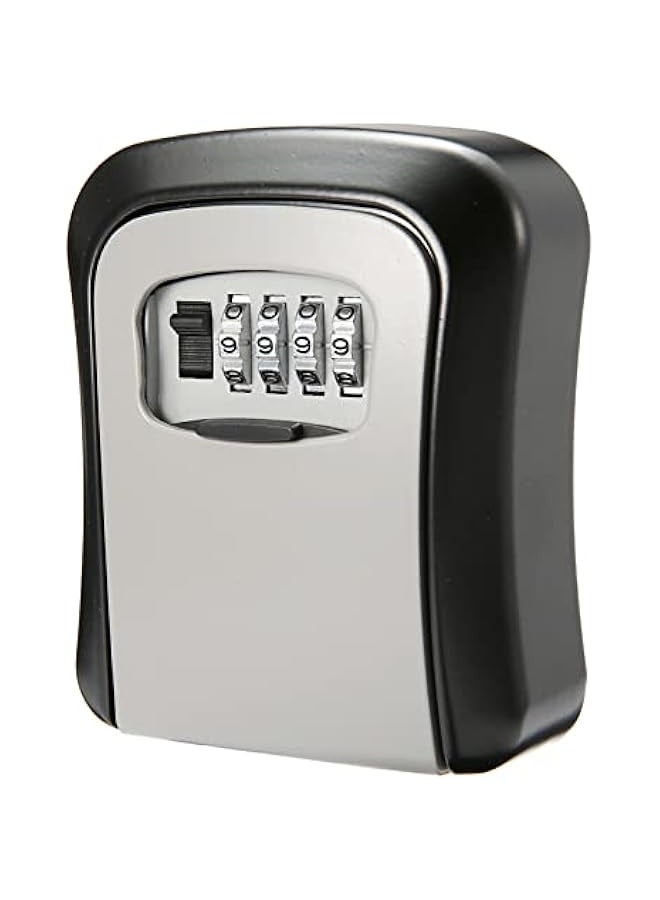 Aluminum Alloy Wall Mount Key Box 4-Digit Combination Password House Keys Storage Box Safe Box - Image 1