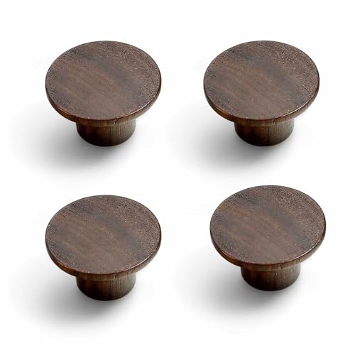 Evionlin 4 Packround Minimalist and HighEnd ChineseStyle Cabinet Door Handles Cabinet Drawer Pulls SingleHole Wardrobe Knobs Wooden Door - Image 1