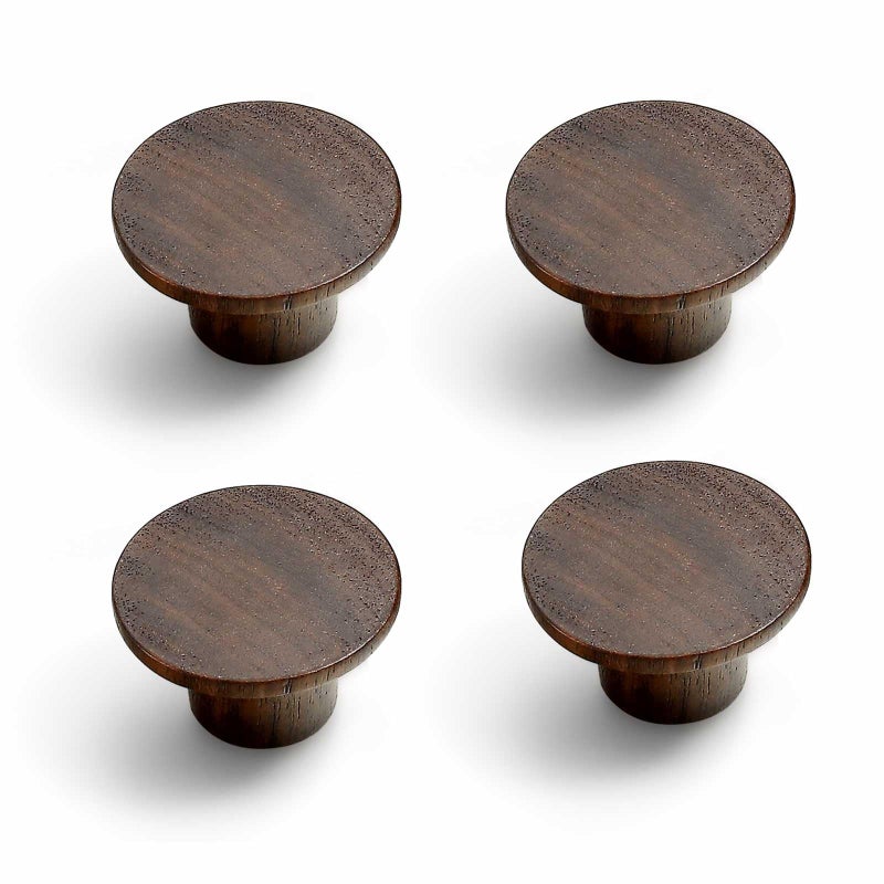 Evionlin 4 Packround Minimalist and HighEnd ChineseStyle Cabinet Door Handles Cabinet Drawer Pulls SingleHole Wardrobe Knobs Wooden Door - Image 2