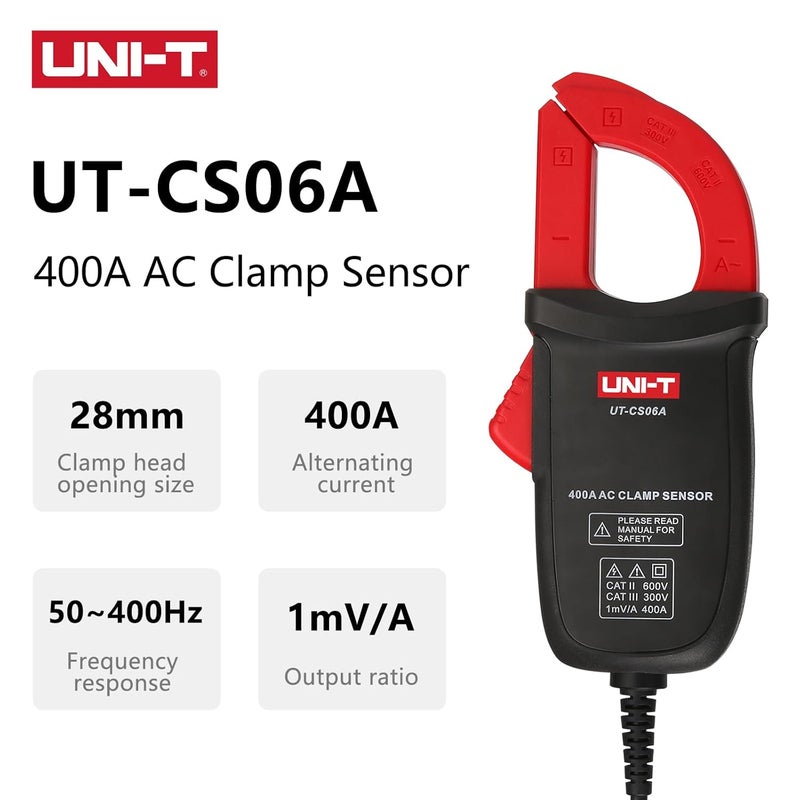 UNI-T UT-CS06A 400A AC Current Clamp Sensor, UT196/UT139C/UT117C Multimeter Option Current Clamp - Image 2