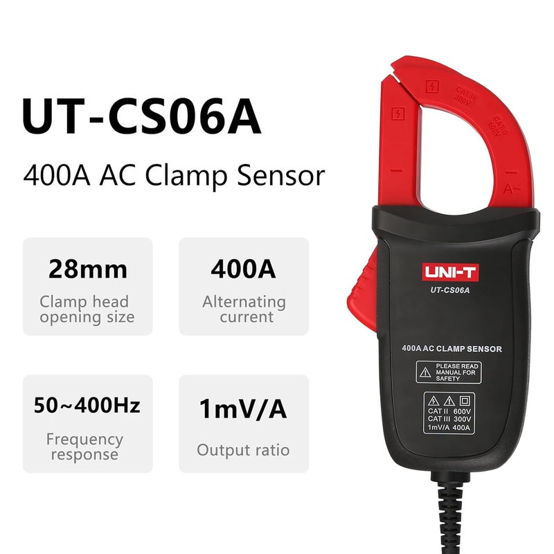 UNI-T UT-CS06A 400A AC Current Clamp Sensor, UT196/UT139C/UT117C Multimeter Option Current Clamp - Image 3