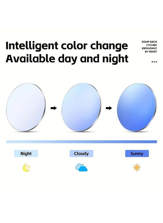Style E Lightweight Fashion Borderless Color Changing Cycling Glasses For Women Men - Image 4