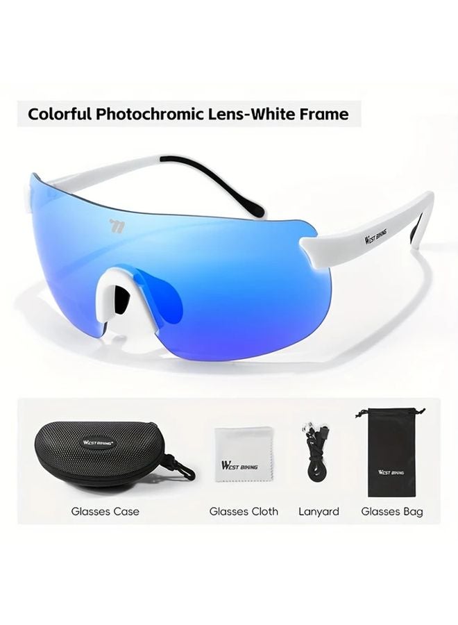 Style E Lightweight Fashion Borderless Color Changing Cycling Glasses For Women Men - Image 1