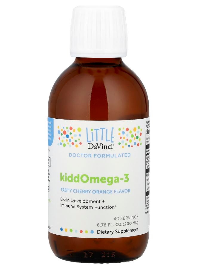 LiTTLE DaVinci KiddOmega-3 Tasty Cherry Orange Flavor 6.76 fl oz (200 ml) - Image 1
