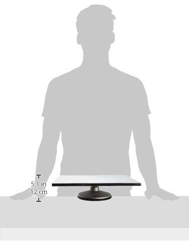 Ateco Revolving Cake Decorating Stand, 614 Rectangle, Aluminum Base, White - Image 3