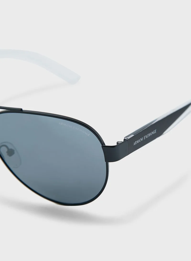 Armani Exchange 0Ax2034S Aviator Sunglasses
