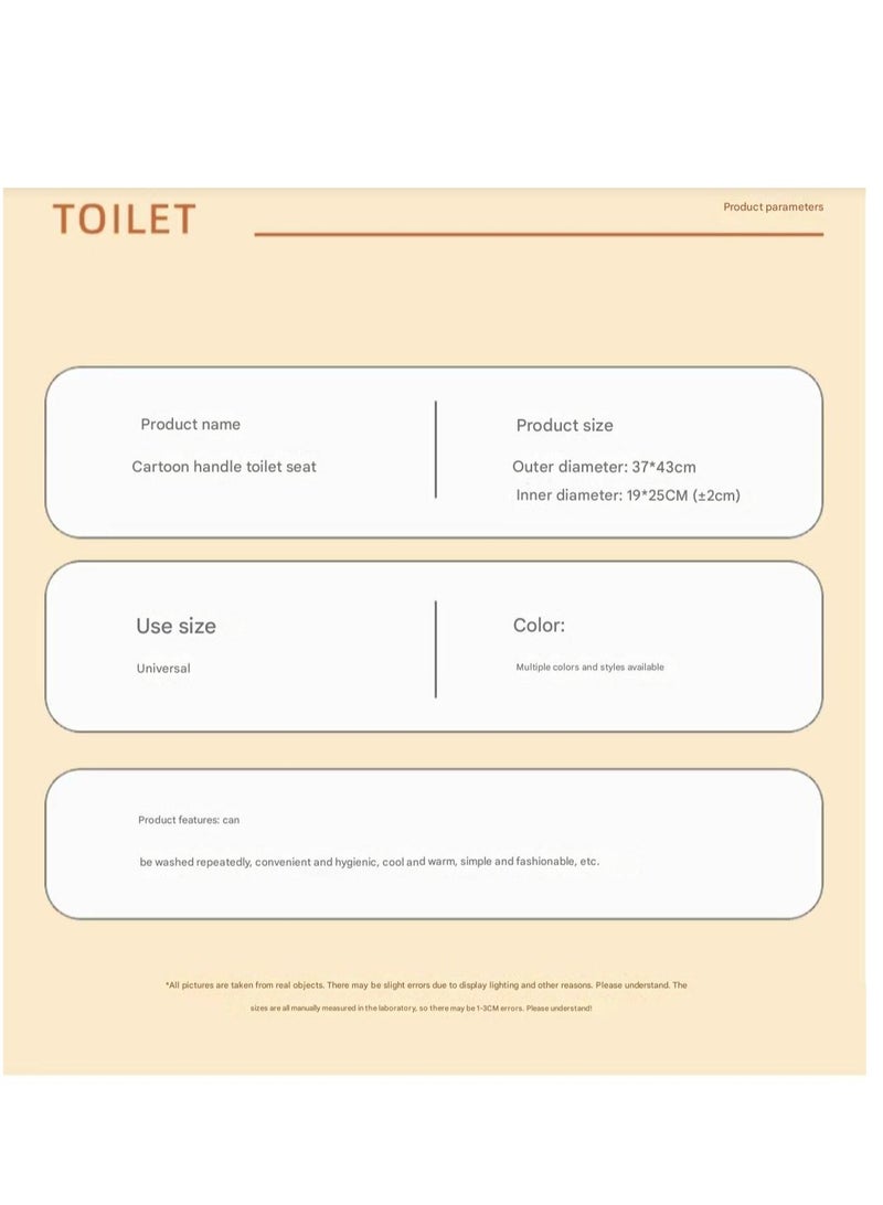 A.M Bathroom Thicken Toilet Seat Cover Cushion Pads, Soft Pink Rabbit Warm Toilet Seat Covers Bathroom Toilet Seat Cover Mat Universal.winter washable thick waterproof zipper style net celebrity toilet seat cover - Image 5