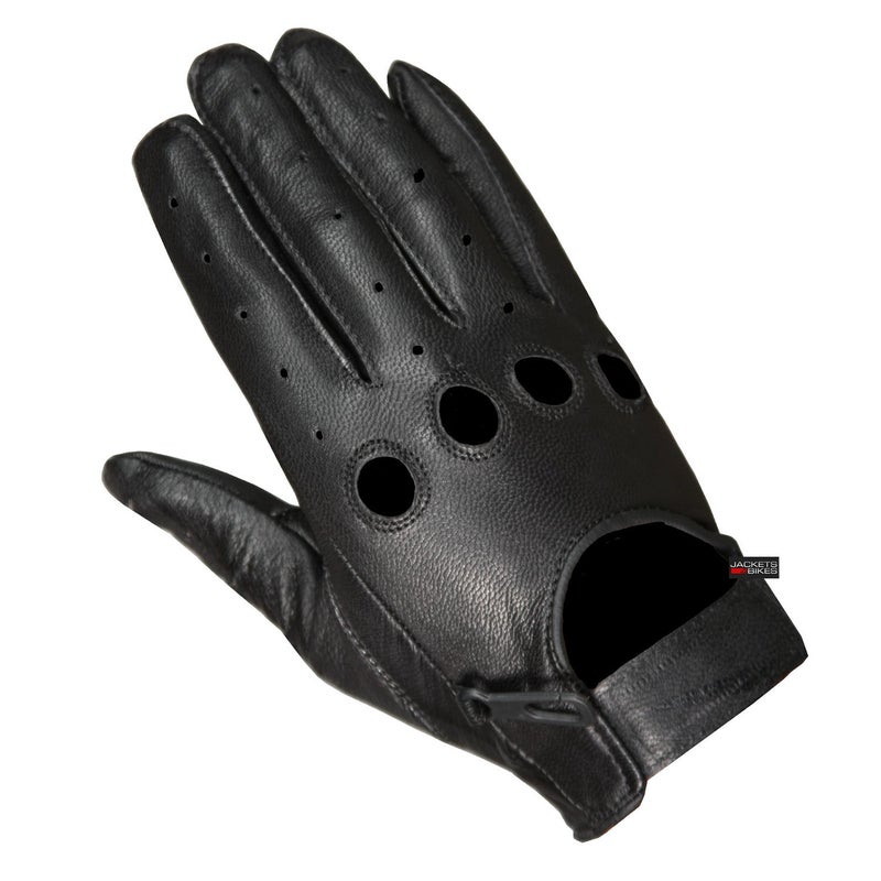 New Biker Police Leather Motorcycle Driving Riding Racing Gloves Real Natural Leather Touchscreen Ventilation Men Women Automotive ATV Dirt Bike Cycling Comfortable Adjustable Full Finger Black XL