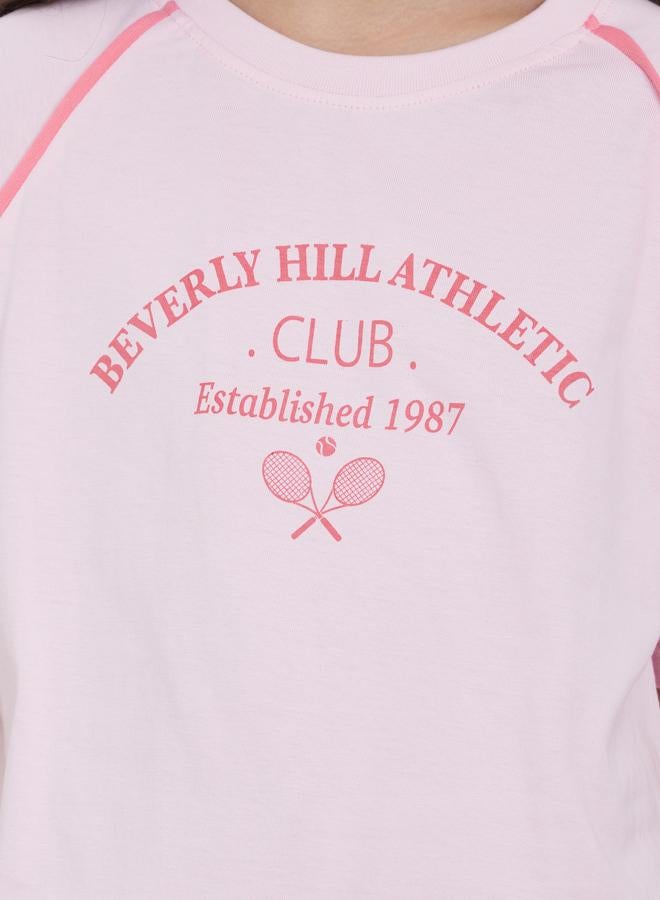 ستايلي تيشيرت بياقة دائرية وأكمام ريجلان - Image 3