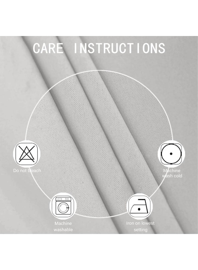 Linen Textured Curtain for Living Room Darkening 132x213cm Long BedroomThermal Insulated Grey Grommet Top Window Curtains 1 Panel - Image 4