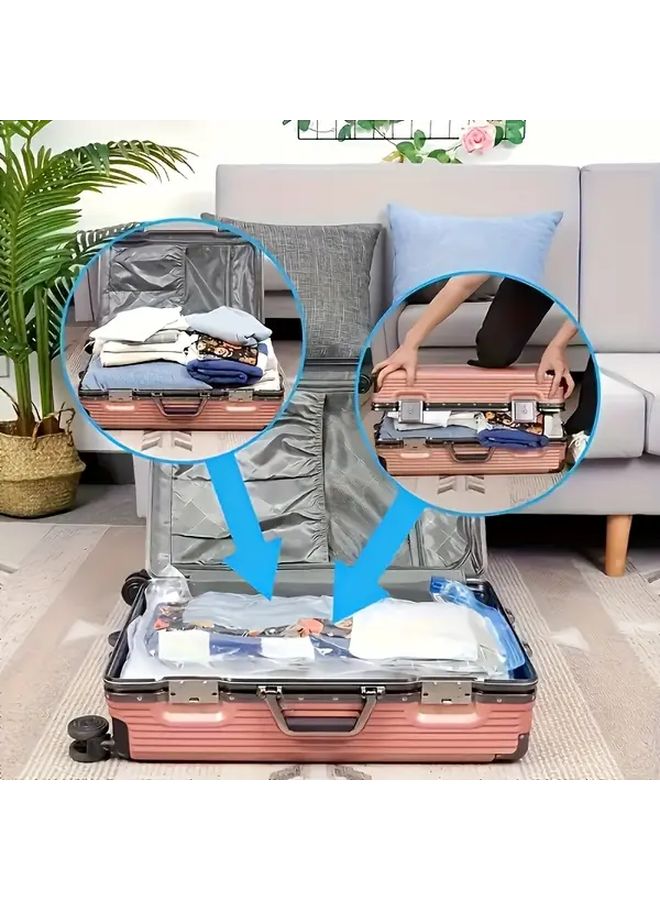 2 Extra Large Vacuum Storage Bags with Hand Pump Space Saving Clothes Bedding Organizer - Image 5