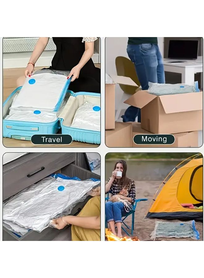 2 Extra Large Vacuum Storage Bags with Hand Pump Space Saving Clothes Bedding Organizer - Image 4