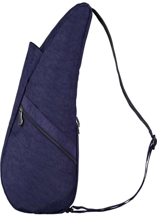 AmeriBag 15" Nylon Healthy Back Bag Ergonomic Crossbody Sling for Everyday Use, Travel & Walking Comfort (Blue Night) - Image 3