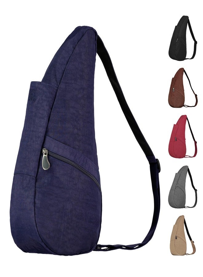 AmeriBag 15" Nylon Healthy Back Bag Ergonomic Crossbody Sling for Everyday Use, Travel & Walking Comfort (Blue Night) - Image 1