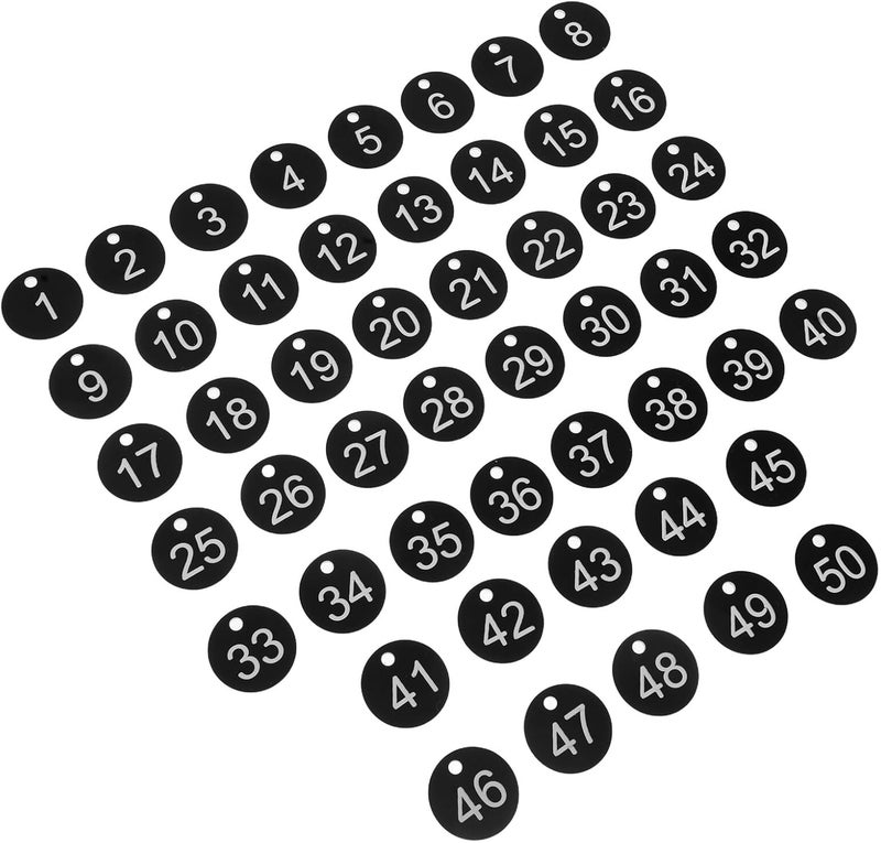 User friendly optimized build Homoyoyo 50pcs Numbered Key Tags with Engraved Plastic Labels, Round Hole Hanging Key Identification Tags for Cabinet Coding and Bag Sorting in Office, Home, and Camping Use Cross-location transit friendly build Safe silicone build Temp resistant Gulf climate fit Repeated detach compatible build Global assemble options Main road full logistics cover Classified organized storage All climate suitability Yearly optimized delivery route Working day delivery service Global upgraded practical design Assorted natural tone picks All condition resistant crafted quality Updated modern design Classic modern blend design All choice modern design Budget friendly sizing alternatives Long use oriented quality Multi-purpose fine material Trendy natural tone options Ready varied options Organized shipment arrange Periodic stock arrangement - Image 1