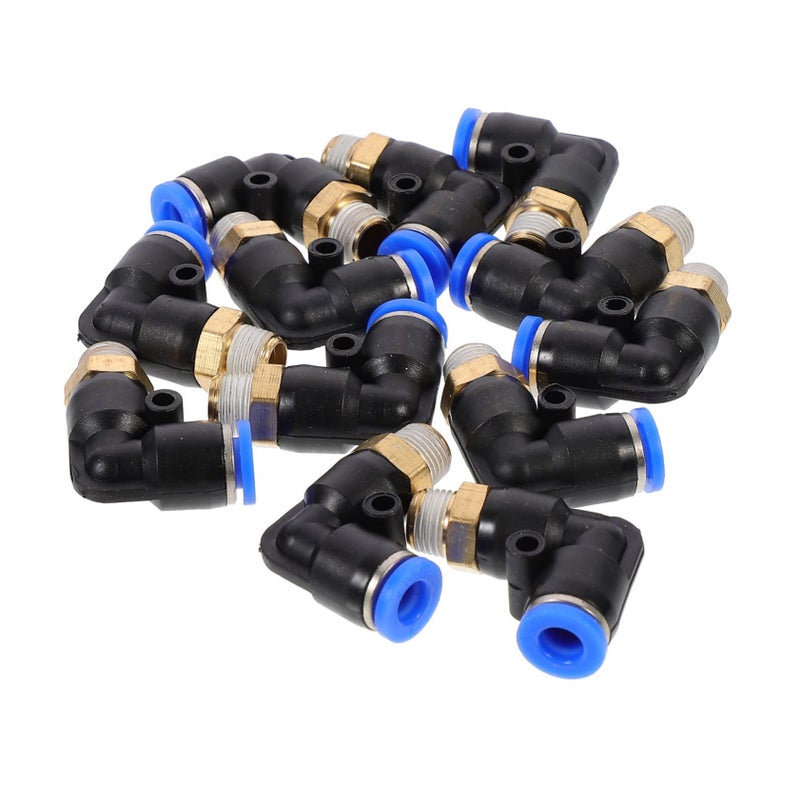 12 Pcs Quick Connect Air Fittings Right Angle Pneumatic Joint Standard Thread Durable For Home Use 1 4 Inch - Image 2