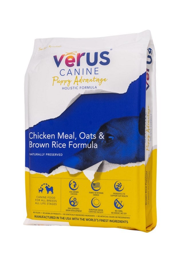 فيروس طعام الكلاب الجاف من شركة VerUs Pet Foods بنكهة الدجاج والجراء (كيس 4 رطل) - Image 3