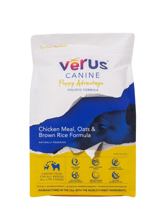 فيروس طعام الكلاب الجاف من شركة VerUs Pet Foods بنكهة الدجاج والجراء (كيس 4 رطل) - Image 4