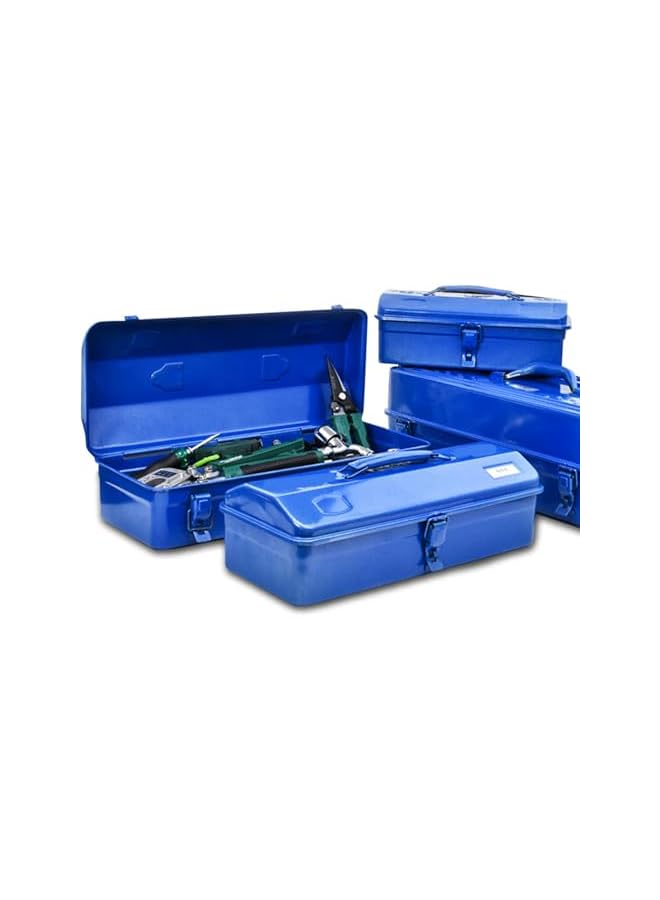 PROMASS promass Thickened Iron Case Metal Tool Box, Large Capacity Portable Toolbox with Lock, Hip Roof Portable Steel Tool Box for Repair Tools Hardware  - Image 2