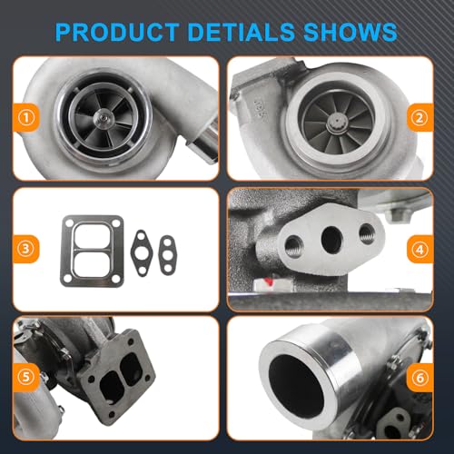FIWARY GT45 T4 Universal Turbocharger Kit V-Band 1.05 A/R 98mm for 600-800 HP Applications Direct Replacement Automotive Turbo Upgrade - Image 4