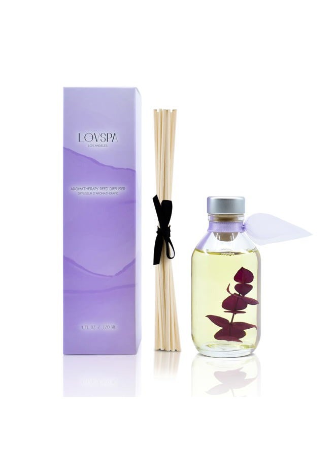 LOVSPA DE-Stress Lavender & Eucalyptus Essential Oil Reed Diffuser Sticks Set | A Relaxing Blend of Woody Lavender, Sage, Eucalyptus & Rosemary | Made in The USA - Image 2