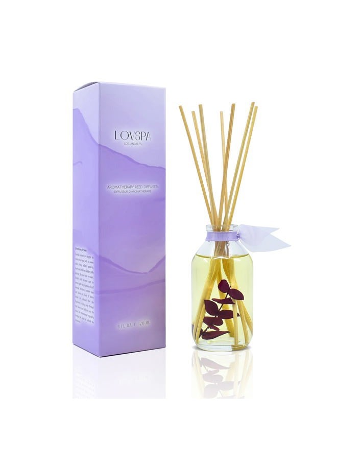 LOVSPA DE-Stress Lavender & Eucalyptus Essential Oil Reed Diffuser Sticks Set | A Relaxing Blend of Woody Lavender, Sage, Eucalyptus & Rosemary | Made in The USA - Image 1