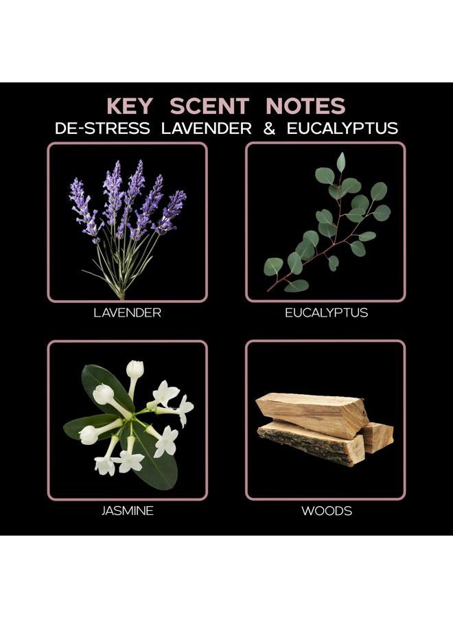 LOVSPA DE-Stress Lavender & Eucalyptus Essential Oil Reed Diffuser Sticks Set | A Relaxing Blend of Woody Lavender, Sage, Eucalyptus & Rosemary | Made in The USA - Image 4