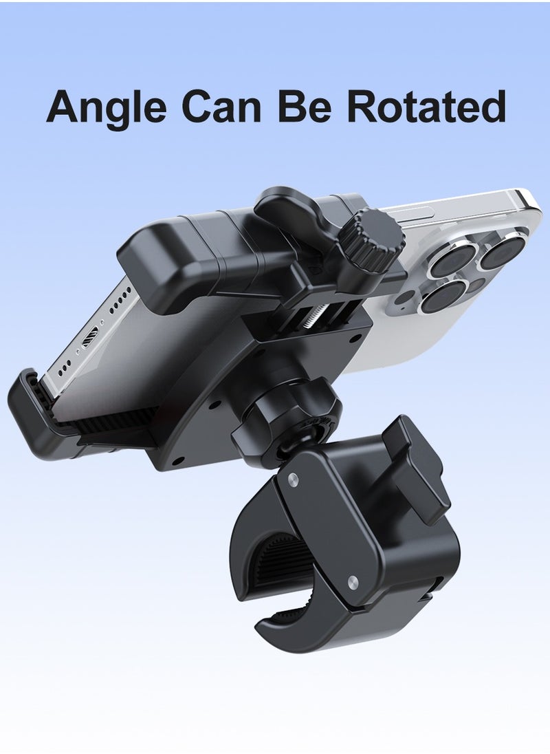 Generic Cycling Phone Mount, Bicycle/Motorcycle Phone Holder, 360° Adjustment, Half-frame Style Does Not Affect Photography, 4.5-7 Inch, Black  - Image 3