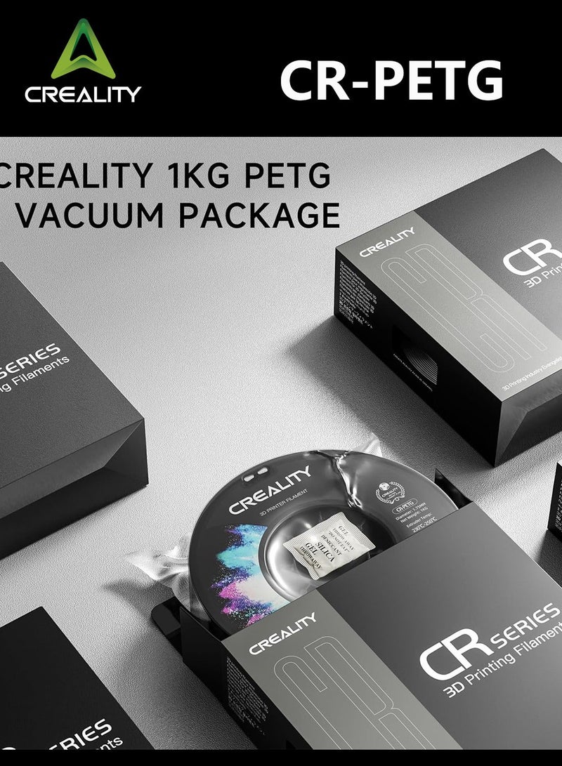 كريليتي 3D Creality PETG 3D Printer Filament 1.75mm Dual-Color Pack (Black & White 2x1KG), High Precision Strong Toughness, Odorless Better Flow Moistureproof 3D Printing Ender Filament Black & White - Image 5