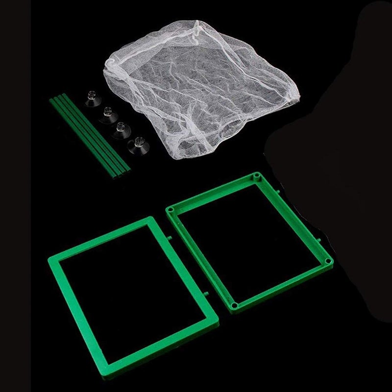 COMOK Fish Hatchery Breeder Box Aquarium Separation Net Nylon Incubator Mesh Fish Breeding Tanks Isolation Box Green Square - Image 4