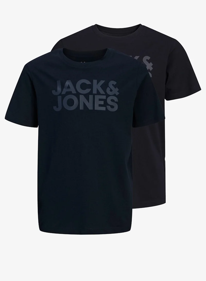 جاك وجونز جونيور تيشيرتات قطن برقبة دائرية للأطفال عبوة متعددة
