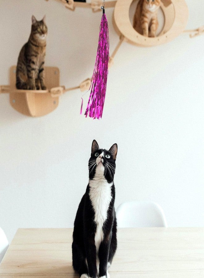 Andiker 7Pcs Cat Wand Toy, Cat Toy Set with 1 Long Steel Wand, 1 Double Headed Hook & 5 Crinkle Teaser Refills Stimulate Hunting Instincts Interactive Cat Toys for Indoor Cats and Kittens (Thin) - Image 5