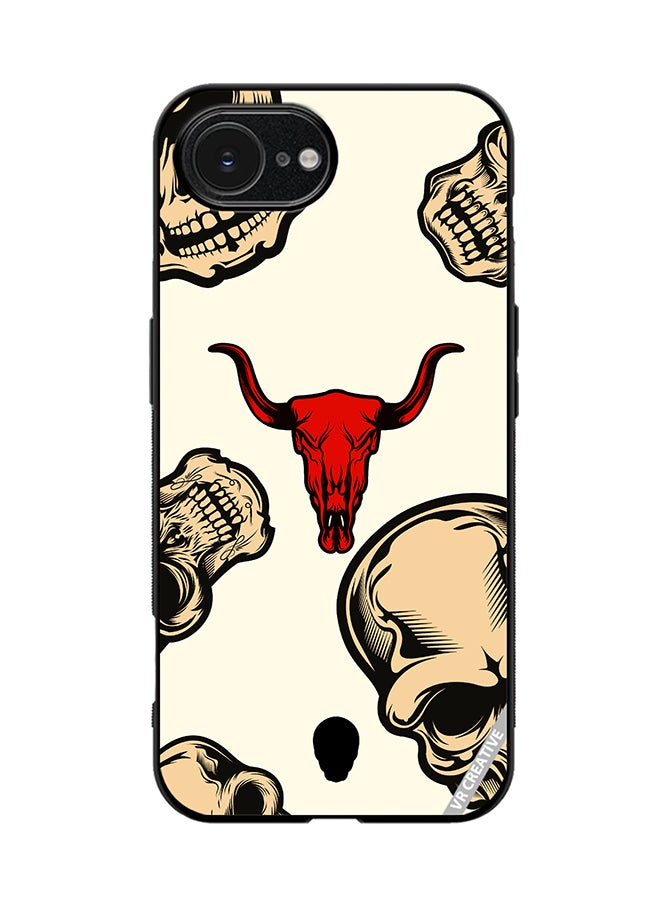 Protective Case Cover For Apple iPhone 16e Skulls Design Multicolour