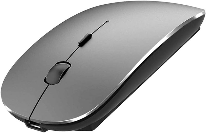 KLO Rechargeable Bluetooth Mouse for MacBook/MacBook air/Pro/iPad, Wireless Mouse for Laptop/Notebook/pc/iPad/Chromebook (Grey) - Image 1