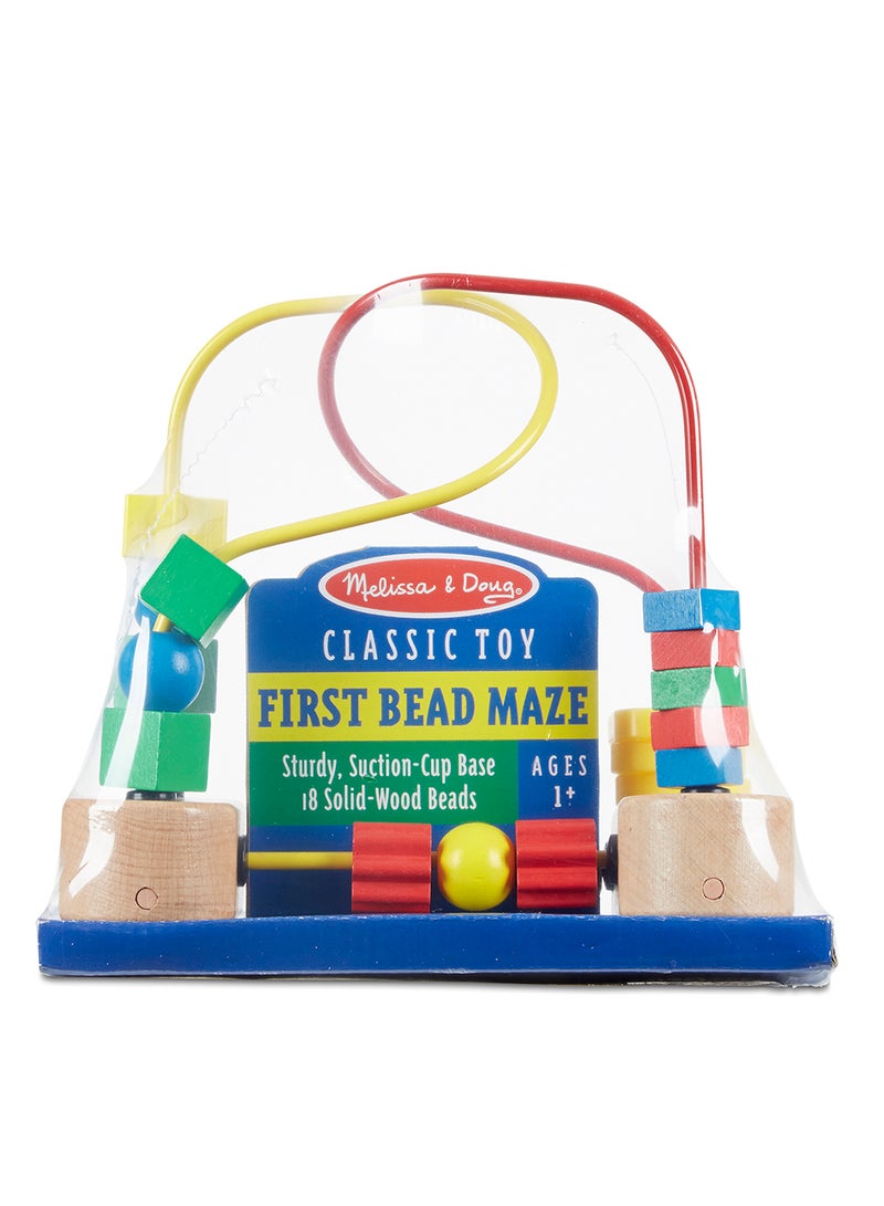 Melissa & Doug First Bead Maze - Wooden Educational Toy for Floor, High Chair, or Table Infant Maze Toy, Bead Maze Toys For Toddlers And Babies - Image 1