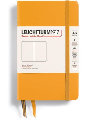 LEUCHTTURM1917  Notebook Hardcover Pocket A6187 Numbered Pages for Writing and Journaling Rising Sun Plain